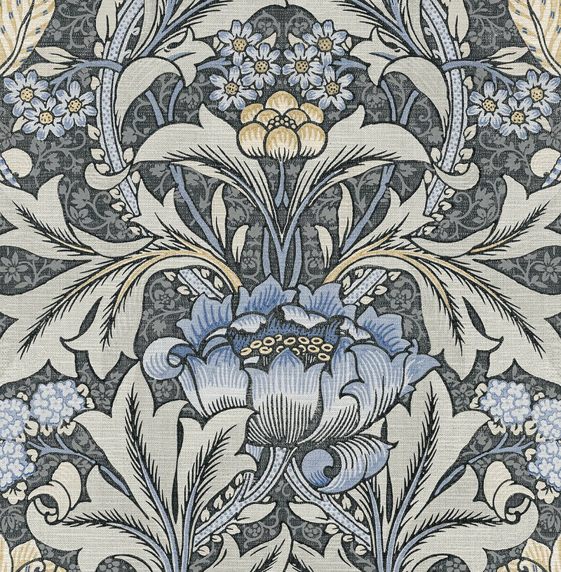 Floral Balmoral Blue Wallpaper