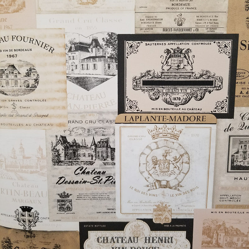 Norwall French Country Wine Labels Wallpaper