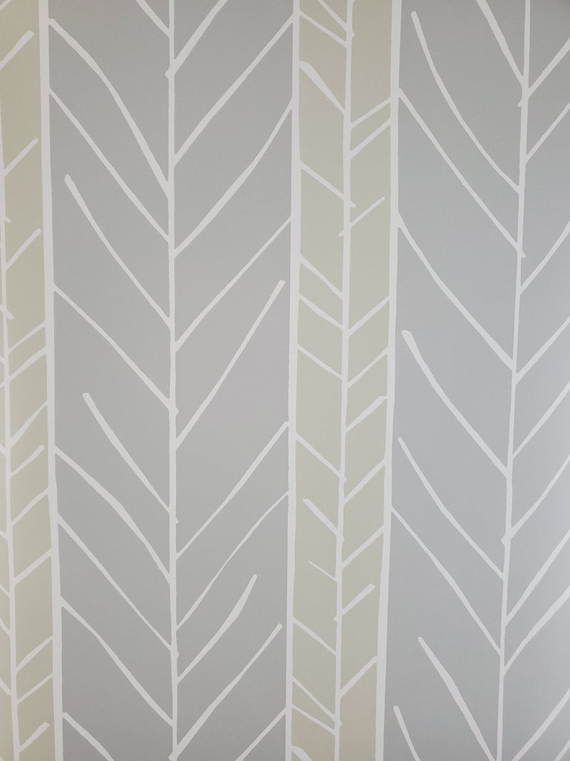 Jade Collection Lottie Grey Stripe Wallpaper