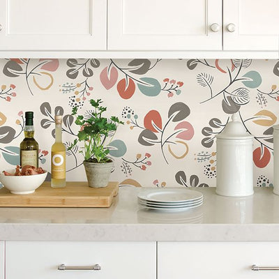 Astrilde Peel and Stick Floral Wallpaper