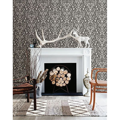 Kiwassa Antler Damask Wallpaper