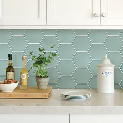 Hex Peel and Stick Backsplash Tile