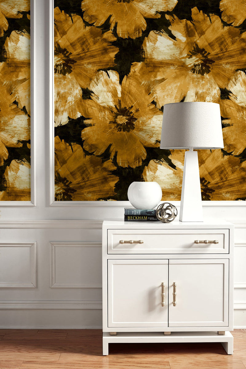 Wallquest Curie Abstract Floral Wallpaper
