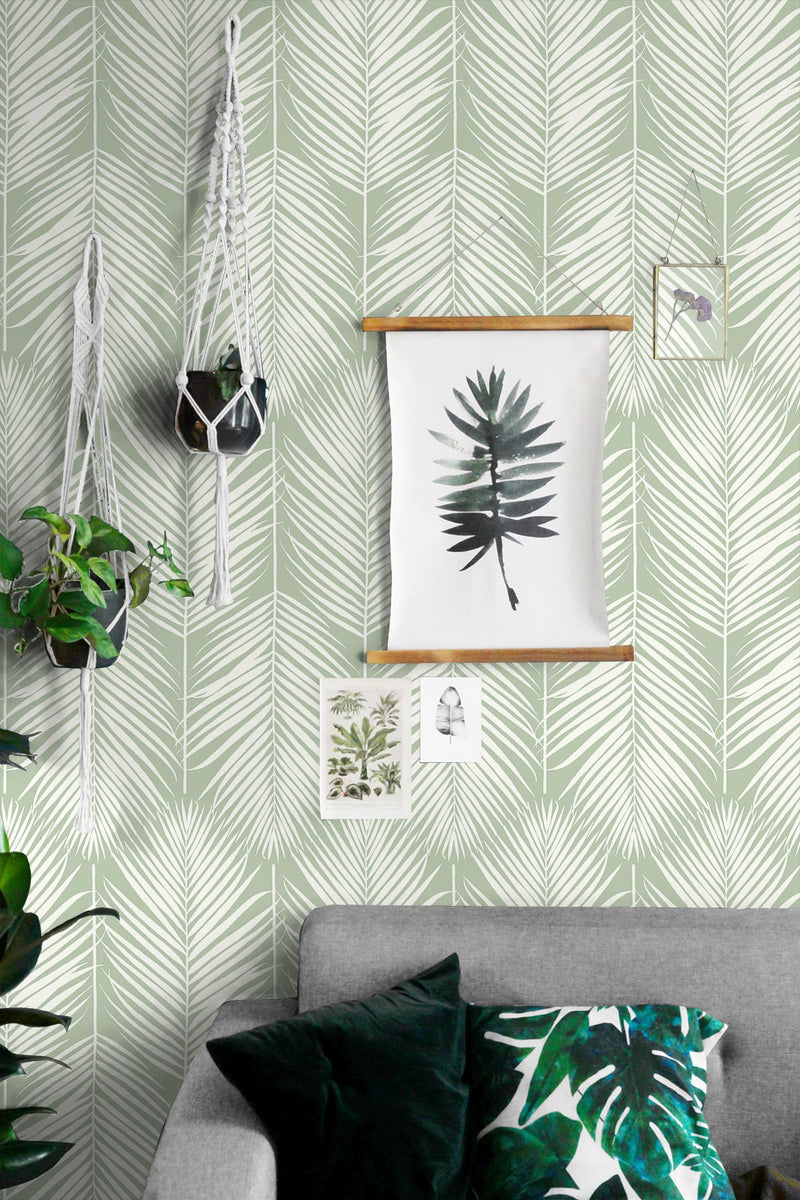 NextWall Peel and Stick Palm Wallpaper