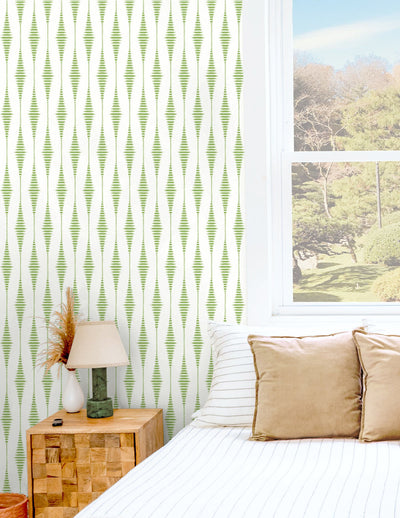 NextWall Peel and Stick Ikat Stripe Wallpaper