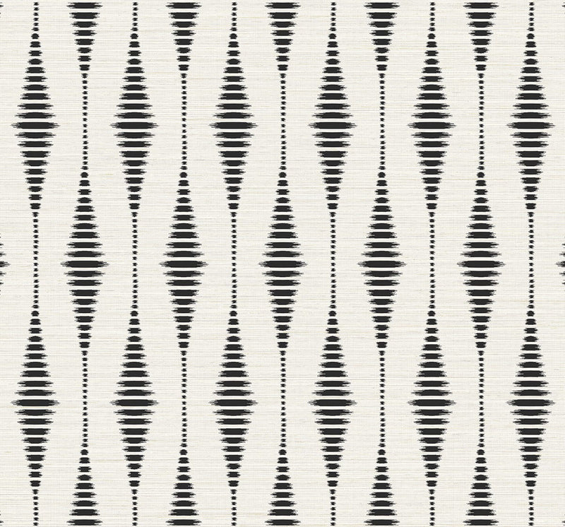 NextWall Peel and Stick Ikat Stripe Wallpaper