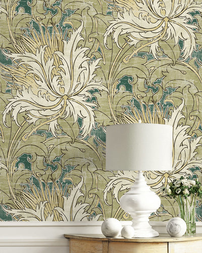 NextWall Peel and Stick Floral Folly Wallpaper