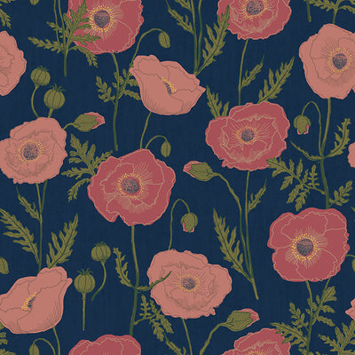 Poppy Field Peel and Stick Wallpaper