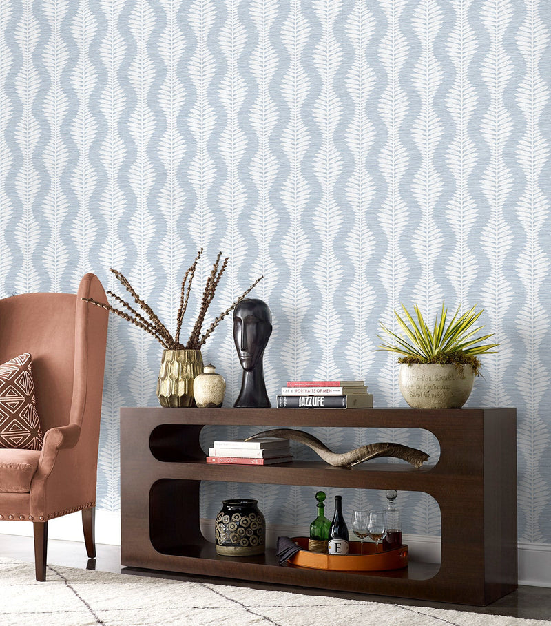 Carina Leaf Ogee Wallquest Wallpaper