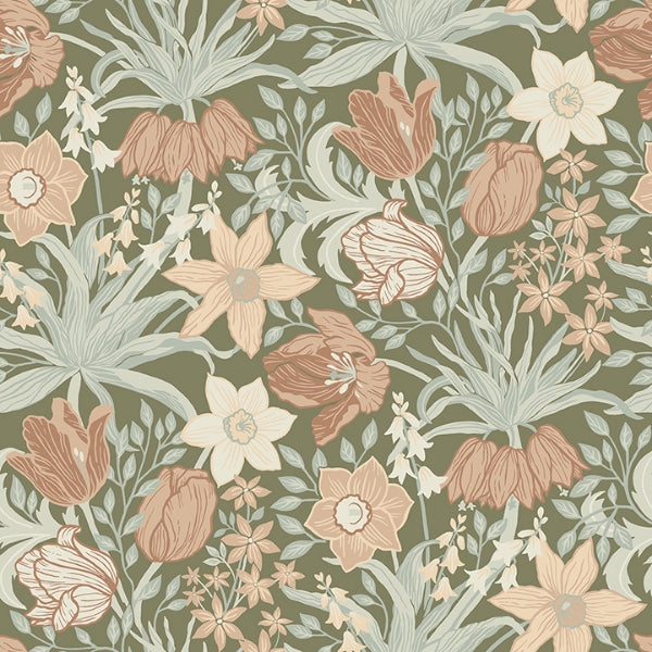 Cecilia Tulip and Daffodil Wallpaper