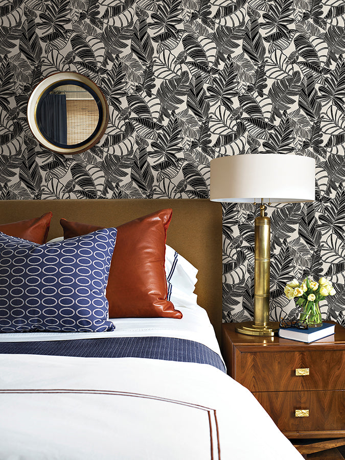 Pindo Wood Cut Palm Peel and Stick Wallpaper