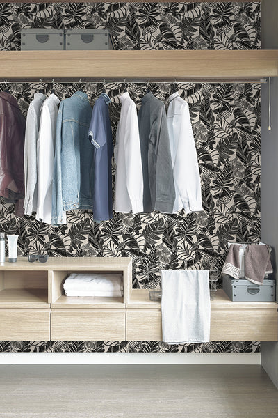 Pindo Wood Cut Palm Peel and Stick Wallpaper