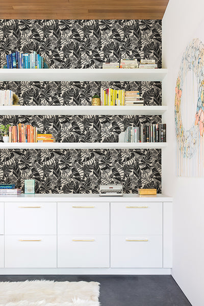 Pindo Wood Cut Palm Peel and Stick Wallpaper