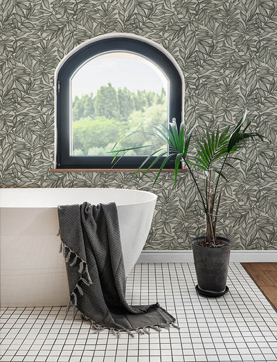 Rhythmic Leaf Wallpaper