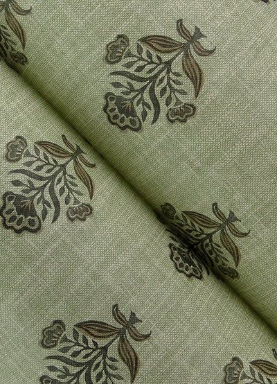 Hollyhock Floral Crest Wallpaper