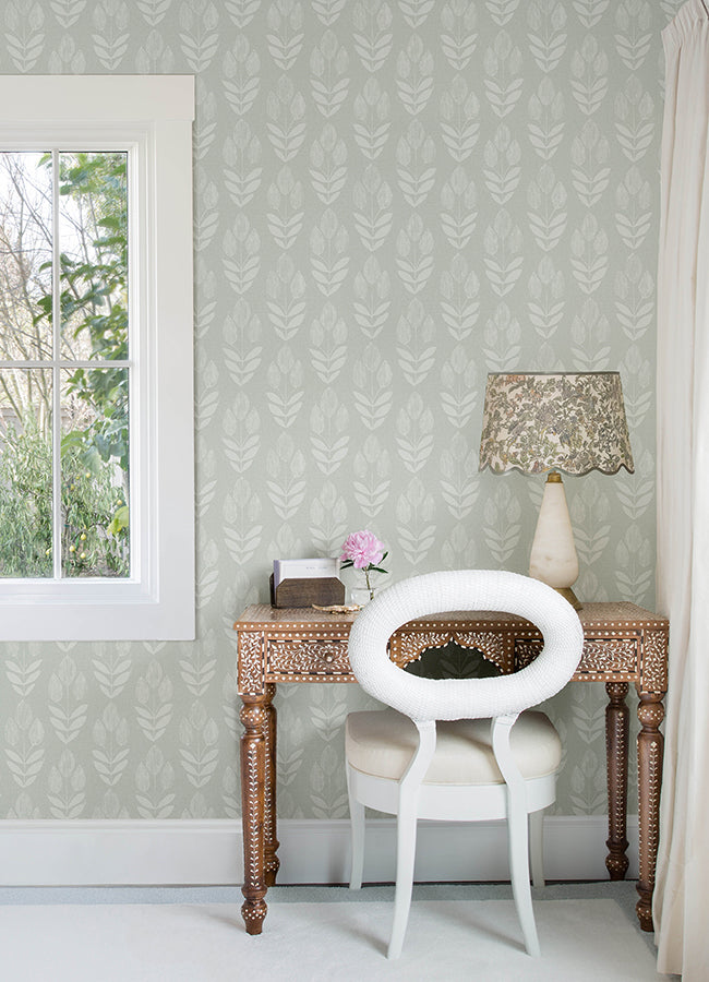 Garland Block Tulip Wallpaper