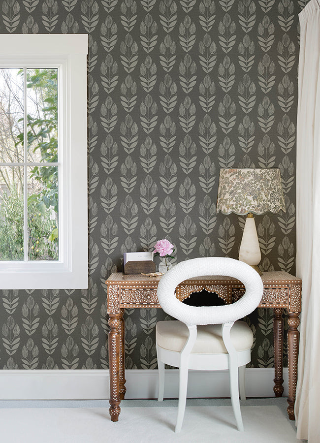 Garland Block Tulip Wallpaper