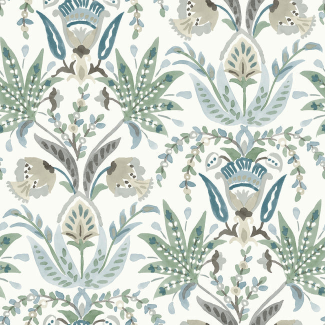 Seaside Jacobean Wallpaper