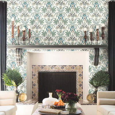 Seaside Jacobean Wallpaper