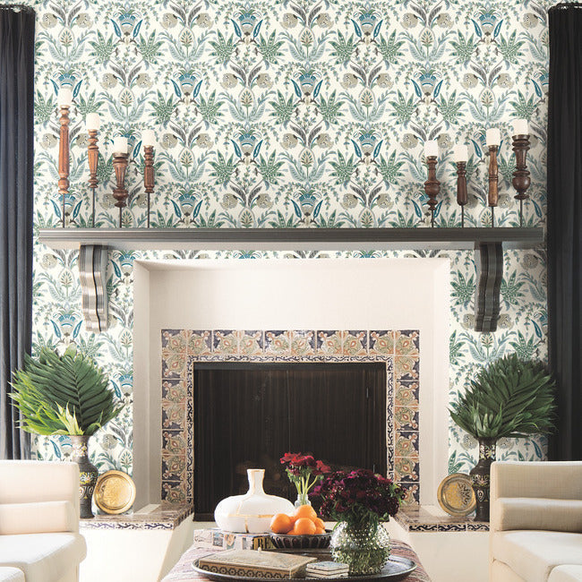 Seaside Jacobean Wallpaper