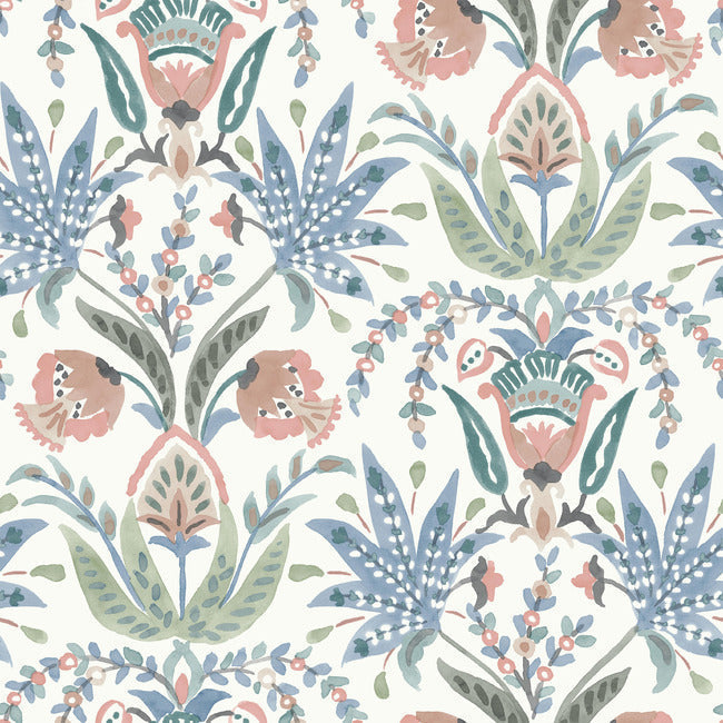 Seaside Jacobean Wallpaper