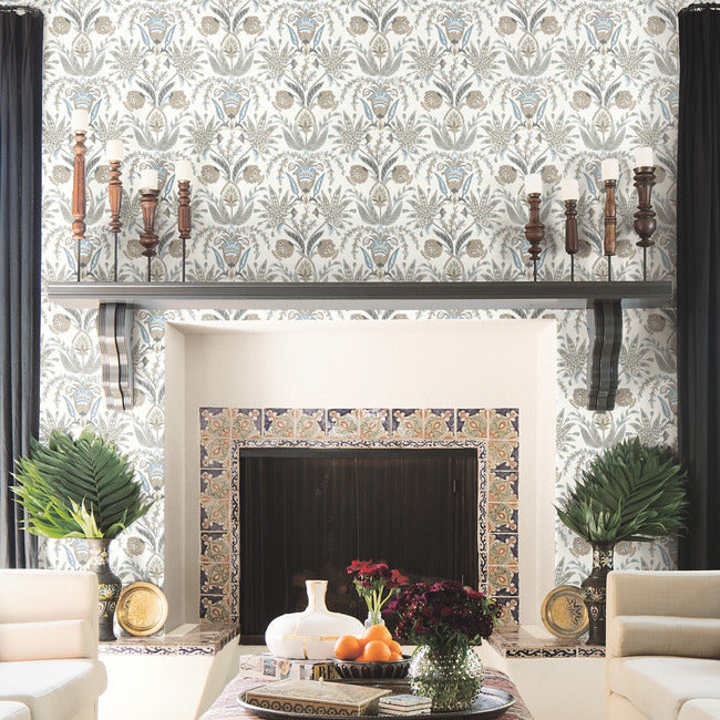 Seaside Jacobean Wallpaper