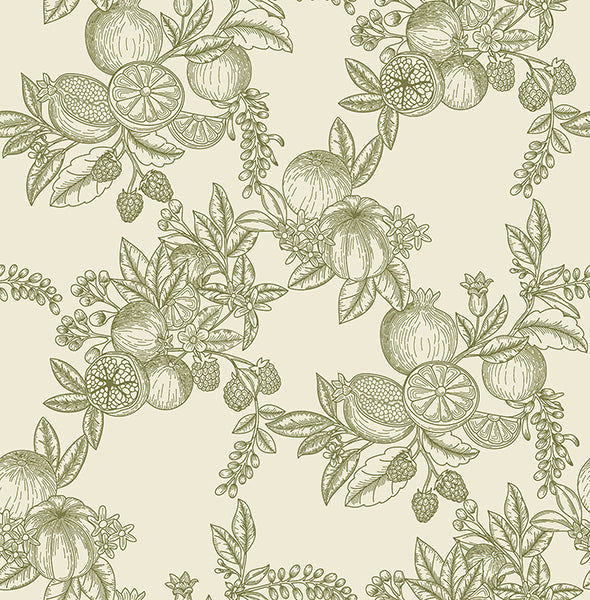 Gerty Fruit Toile Wallpaper
