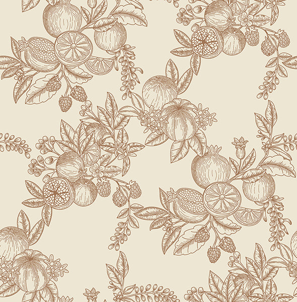 Gerty Fruit Toile Wallpaper