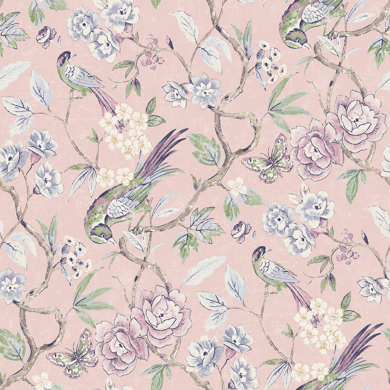 Aviary Garden Peel and Stick Wallpaper