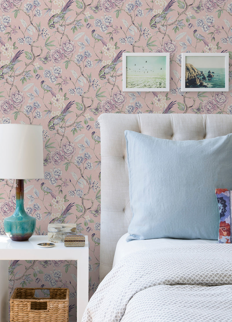 Aviary Garden Peel and Stick Wallpaper