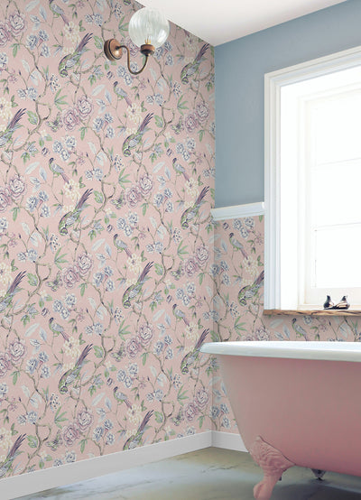 Aviary Garden Peel and Stick Wallpaper