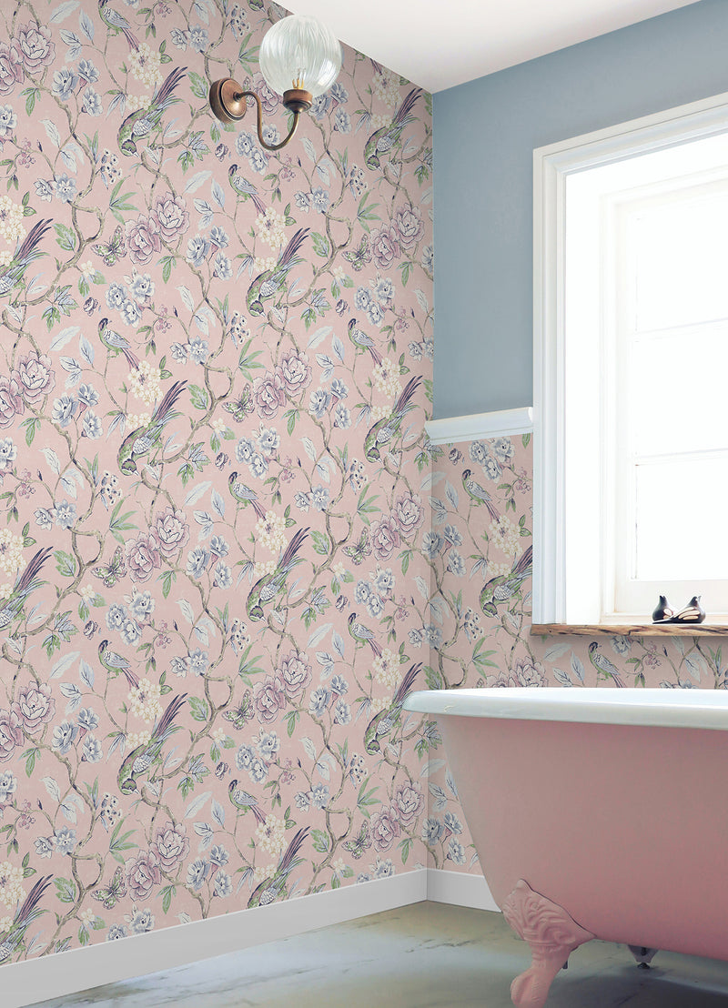 Aviary Garden Peel and Stick Wallpaper