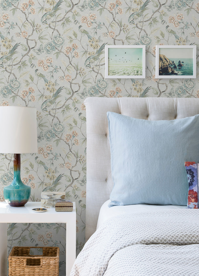 Aviary Garden Peel and Stick Wallpaper