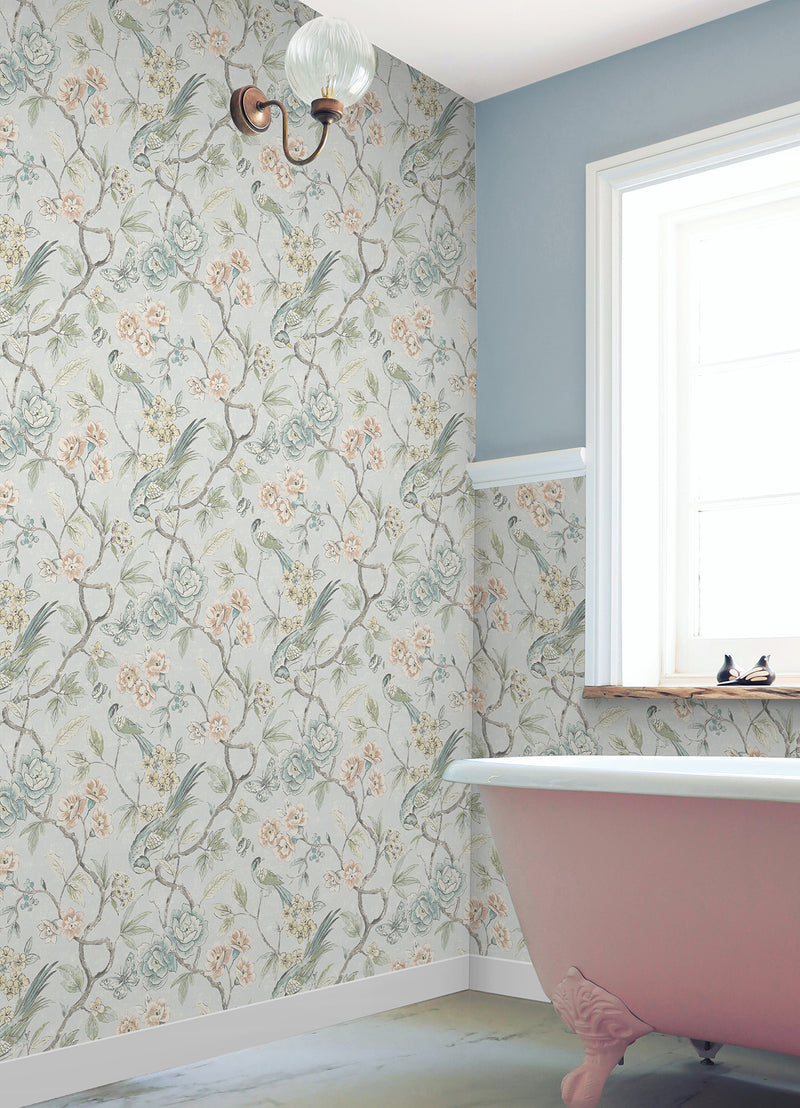 Aviary Garden Peel and Stick Wallpaper