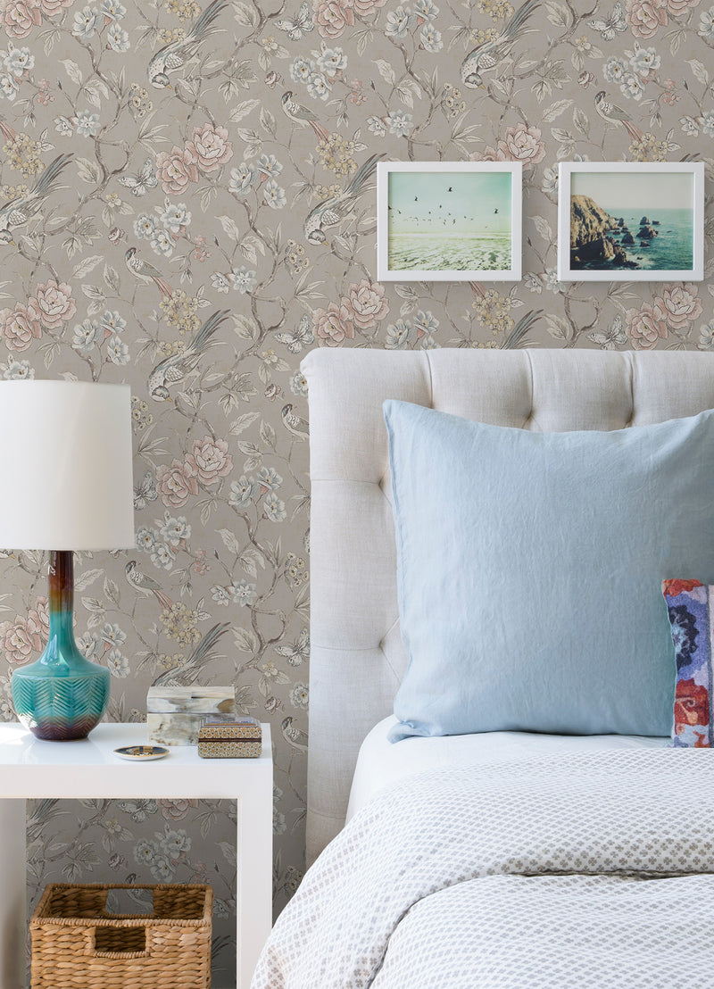 Aviary Garden Peel and Stick Wallpaper