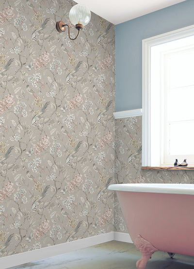 Aviary Garden Peel and Stick Wallpaper