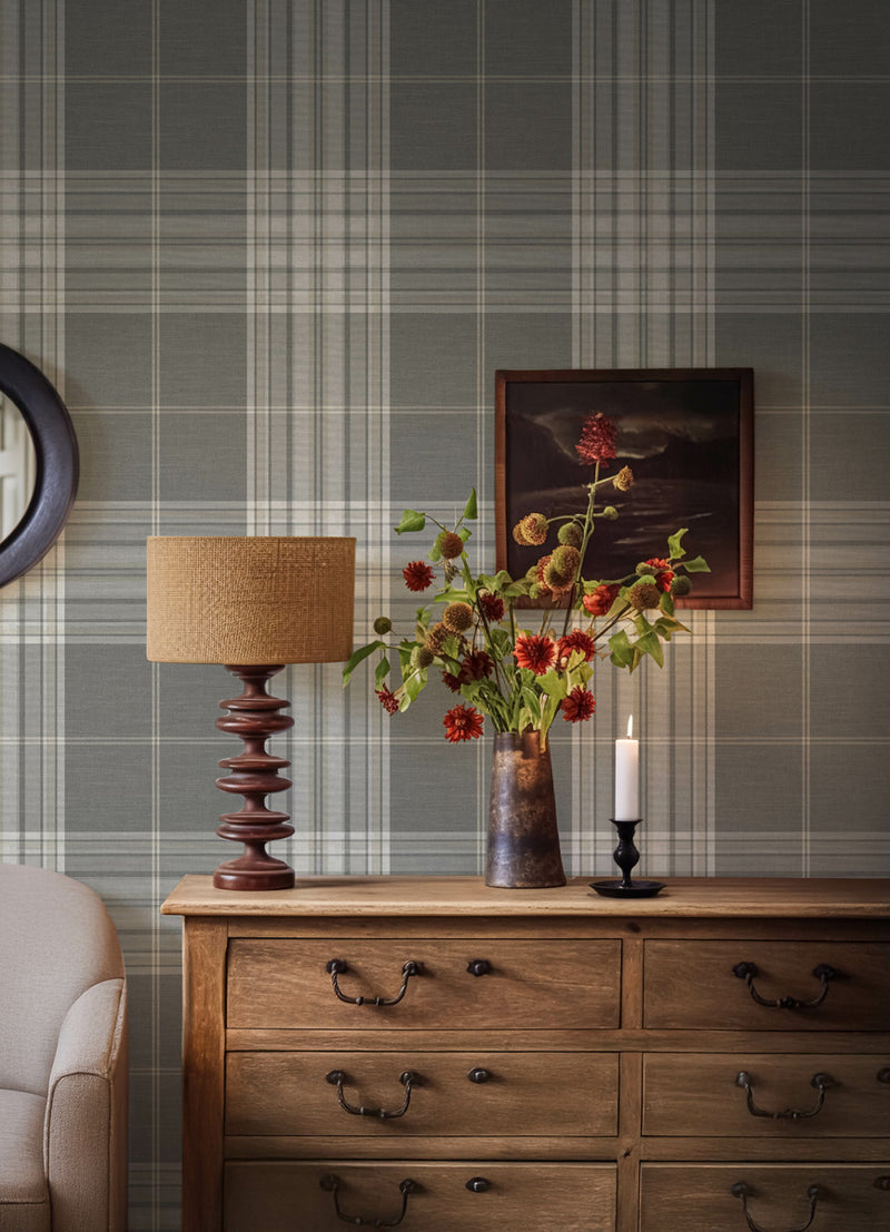 York Westley Plaid Wallpaper