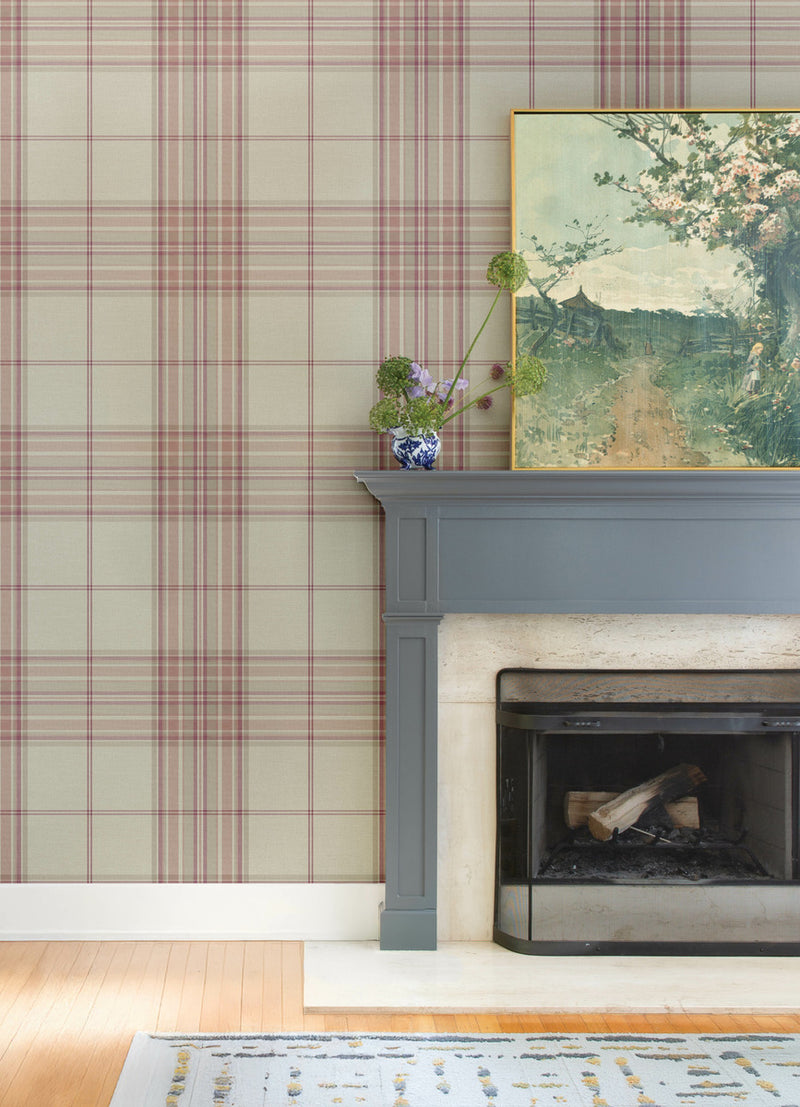 York Westley Plaid Wallpaper