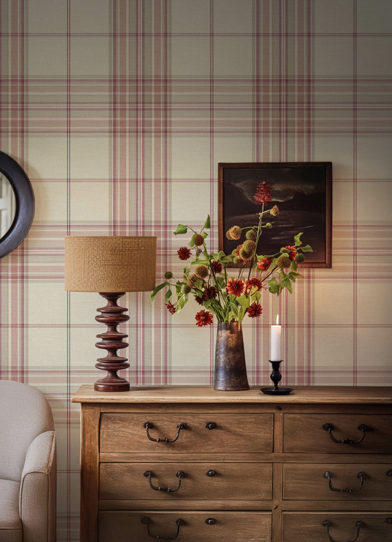 York Westley Plaid Wallpaper