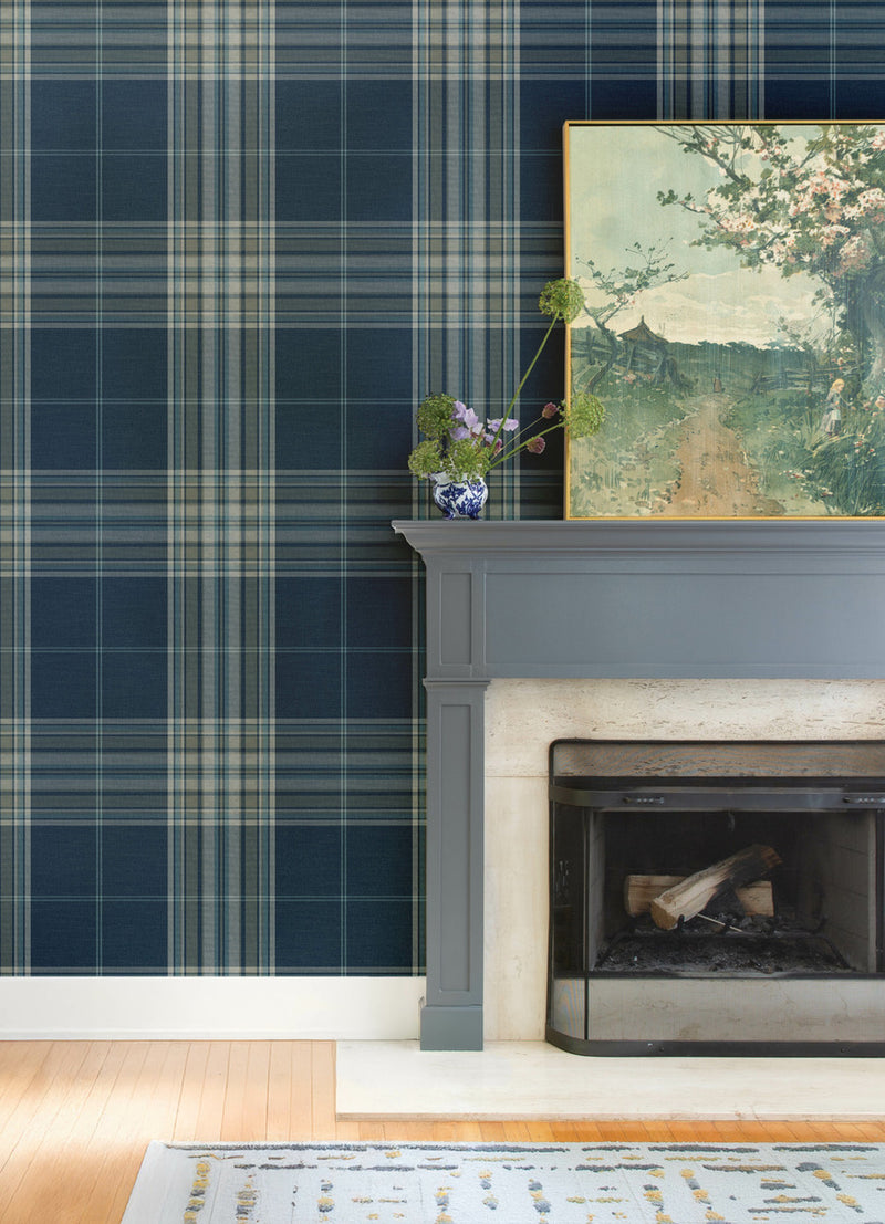 York Westley Plaid Wallpaper