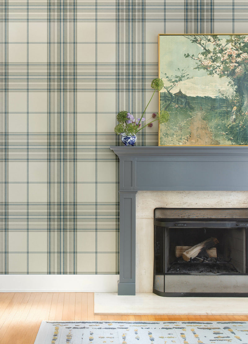 York Westley Plaid Wallpaper