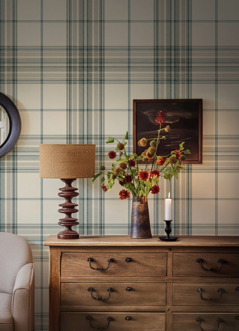 York Westley Plaid Wallpaper