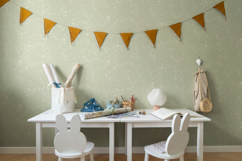 Stjarnhimmel Star Nursery Wallpaper