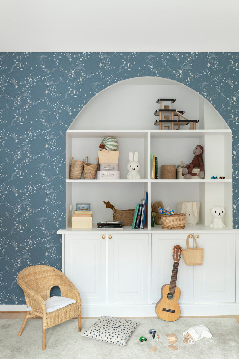 Stjarnhimmel Star Nursery Wallpaper