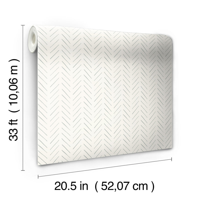 Magnolia Pick-up sticks Black and White Chevron Wallpaper