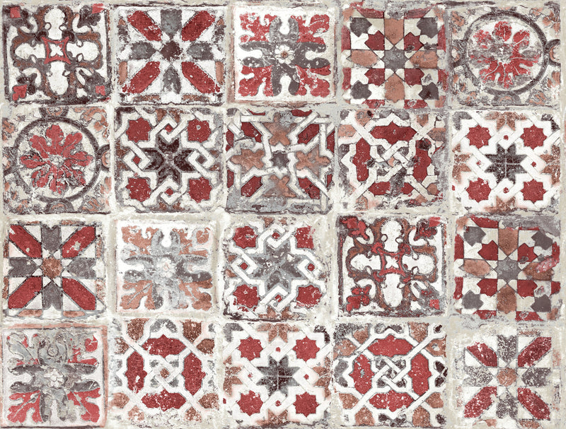 Encaustic Tile Premium Peel and Stick Wallpaper