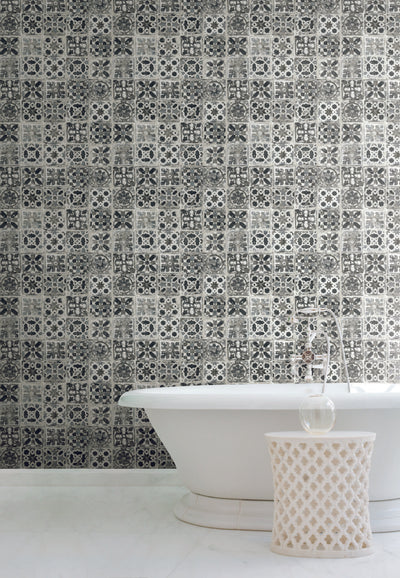 Encaustic Tile Premium Peel and Stick Wallpaper