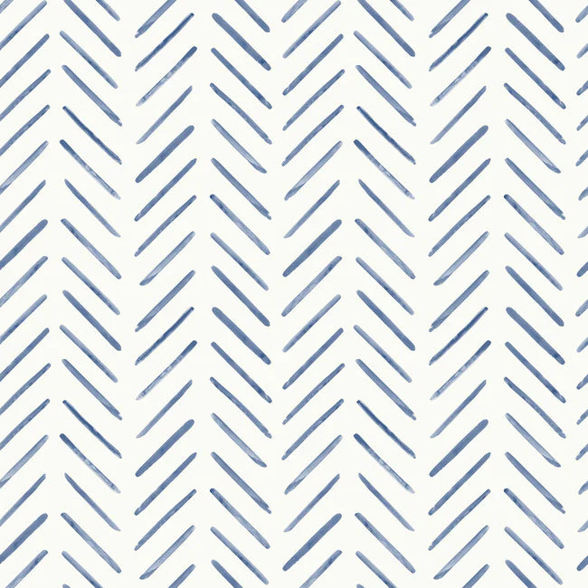 Painted Herringbone Peel and Stick Wallpaper