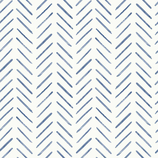 Painted Herringbone Peel and Stick Wallpaper