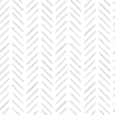 Painted Herringbone Peel and Stick Wallpaper